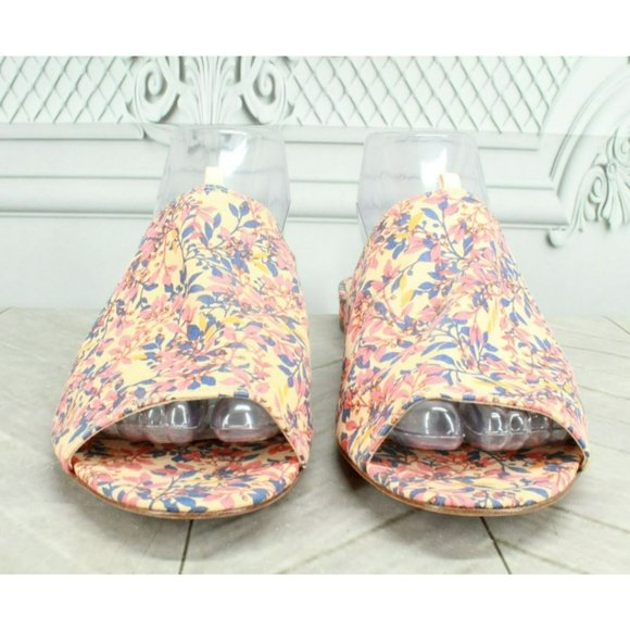 Sam Edelman Multicolor Canvas Slip On Flat Mules Sandals Size 10 M - Picture 4 of 9